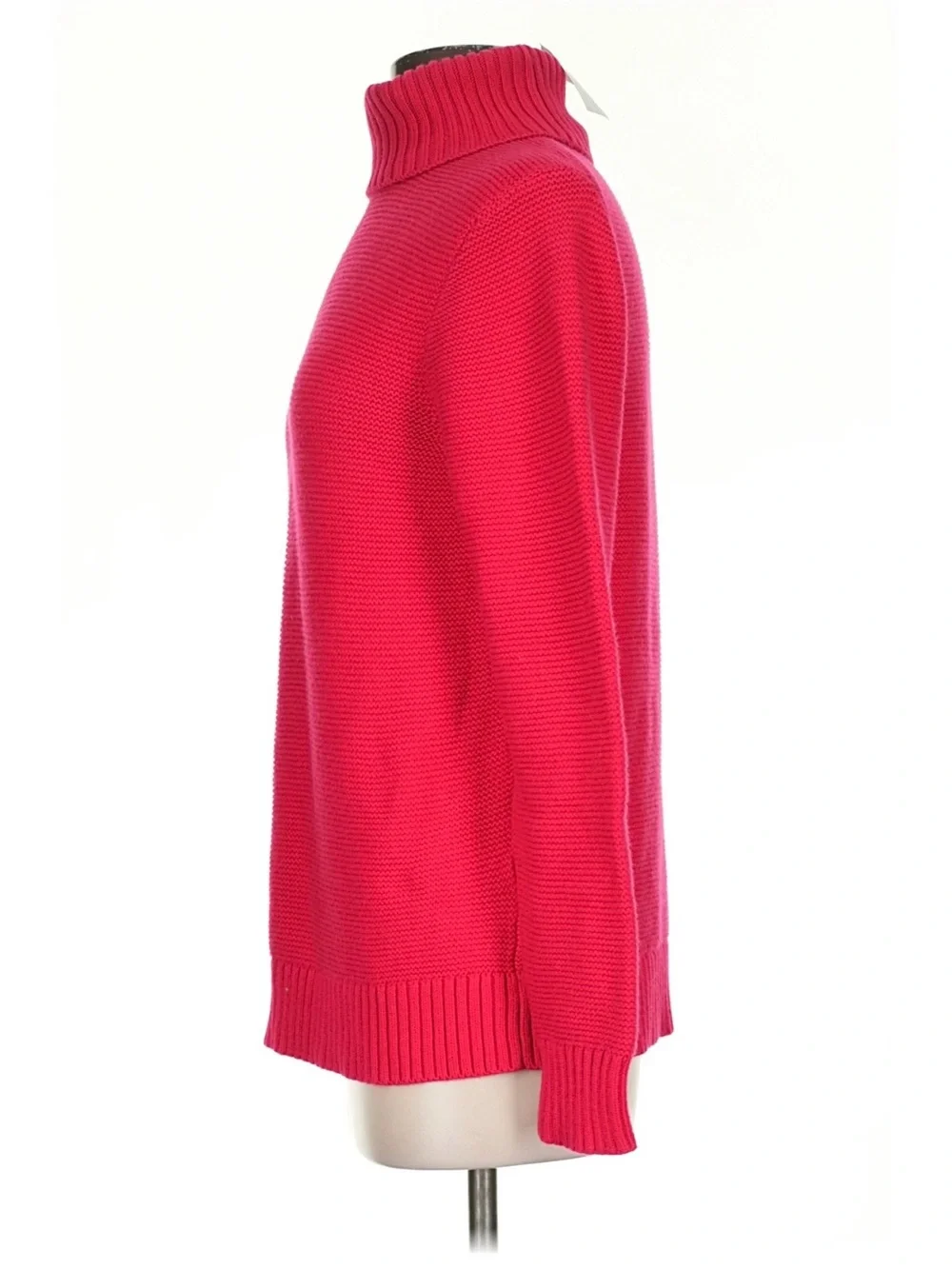 NWT! J. Crew Bright Rose Cotton & Merino Wool Turtleneck Sweater. Size Small.